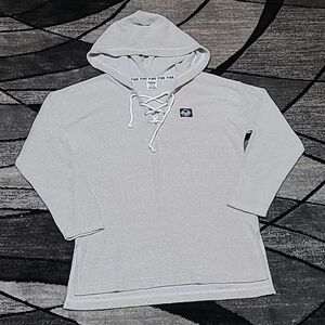 VS PINK 2017 Campus Lace-up V-neck Hoodie Sweater